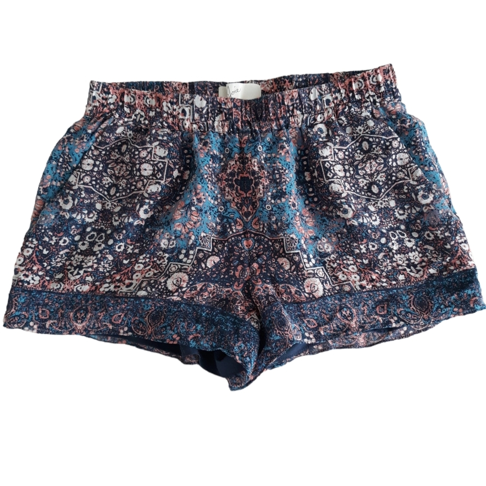 Joie Silk Paisley Boho Shorts Womens XS